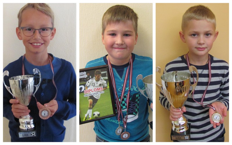 Mūsu futbolisti ar godalgotu 2. un 3. vietu futbola sacensībās