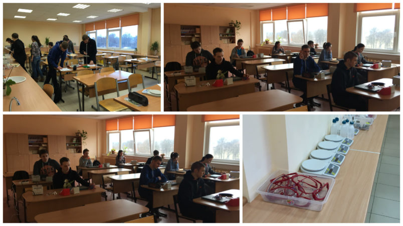 Laboratorijas darbus veicot…