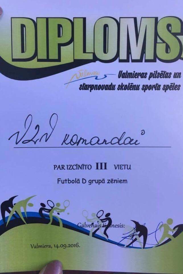 3.vieta D grupas futbolā