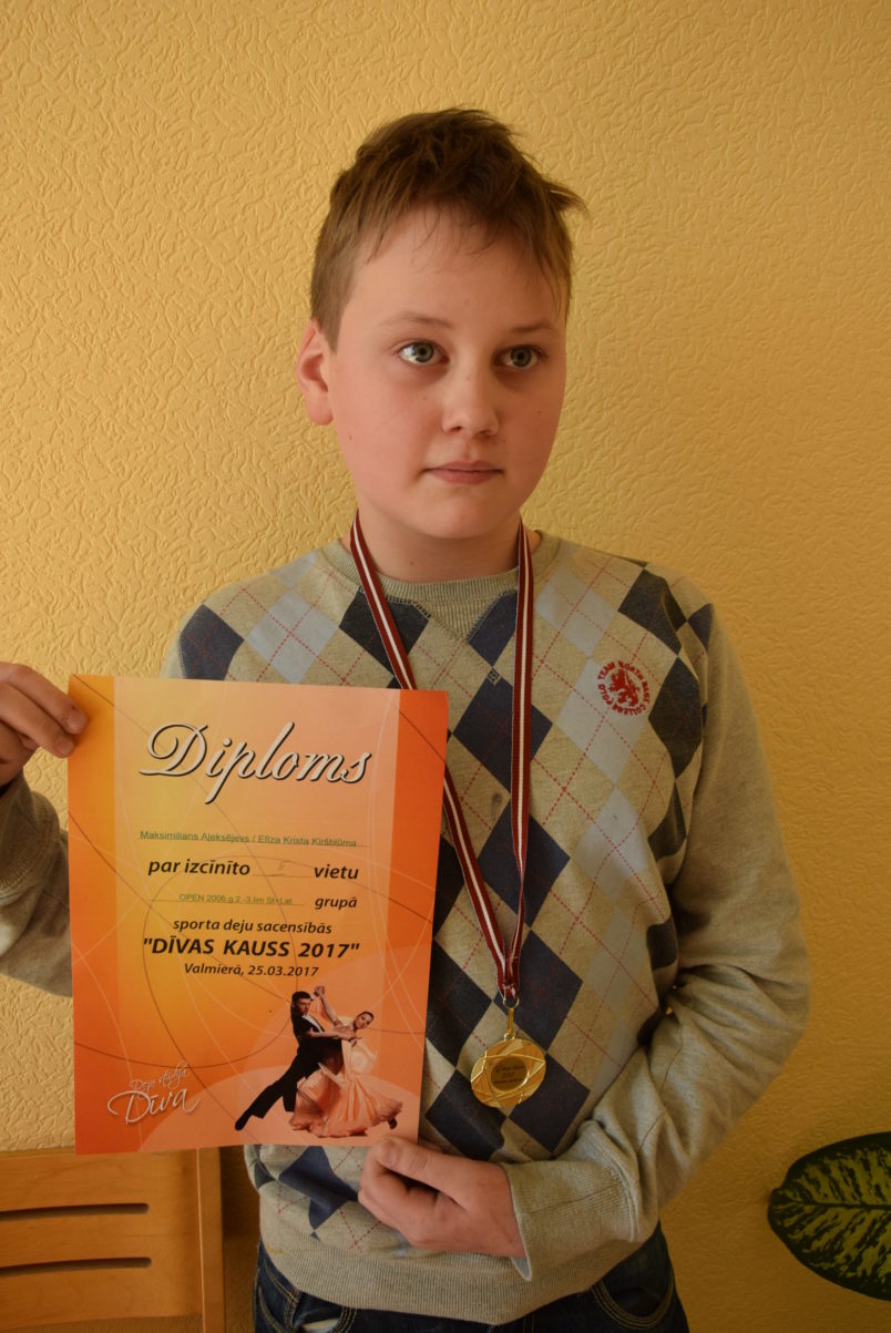 Sveicam DĪVAS kausa laureātu Maksimilianu Aļeksējevu