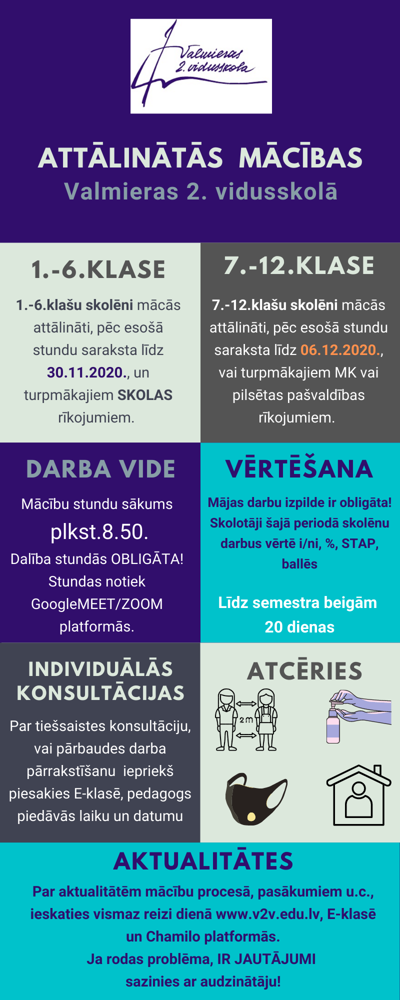 Turpinām mācības attālināti