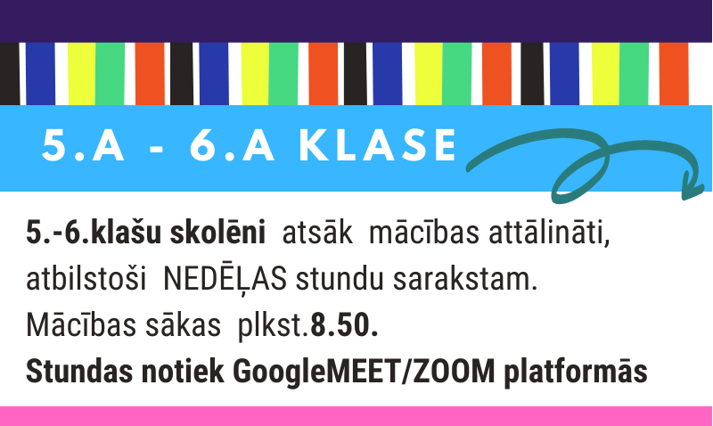 5.-6.klases atsāk mācības attālināti