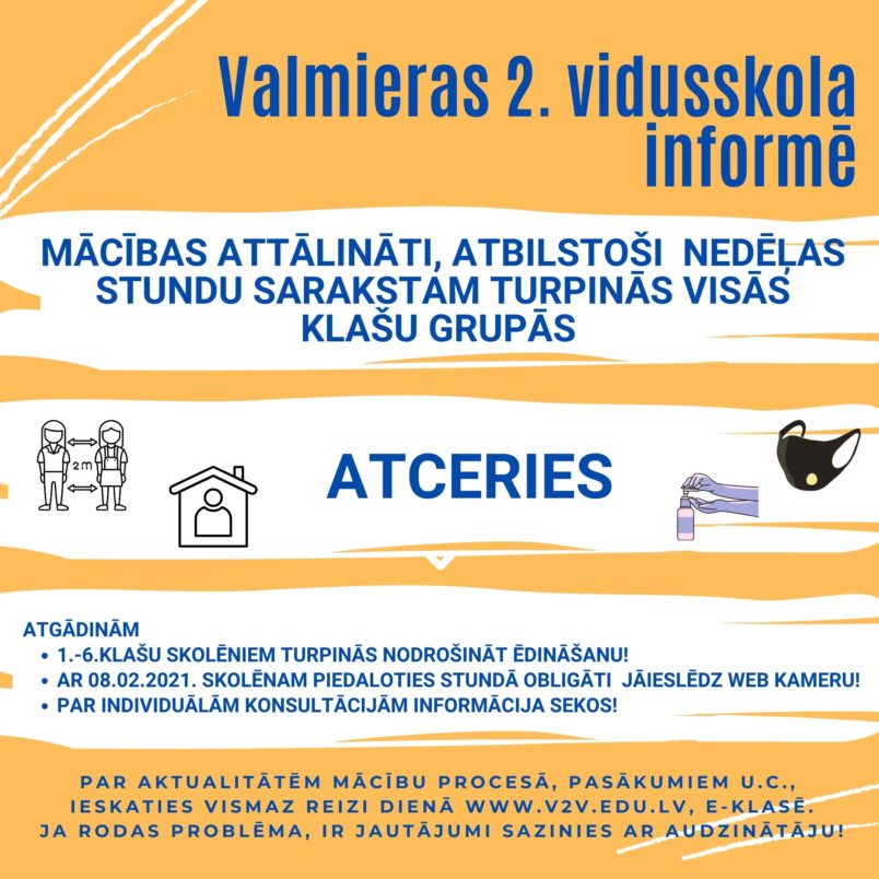 Valmieras 2. vidusskola informē