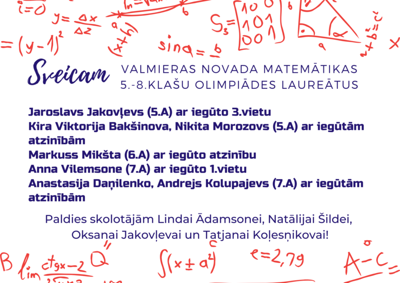 Sveicam matemātikas laureātus