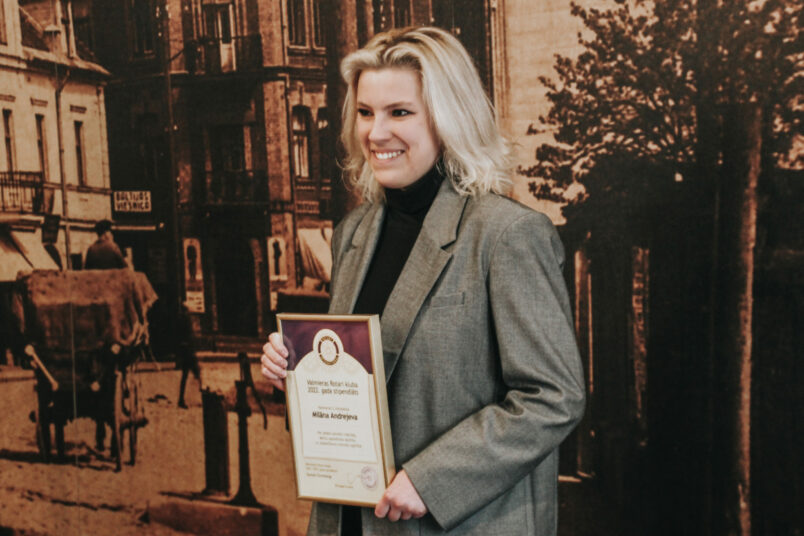 Valmieras Rotari kluba stipendiāte